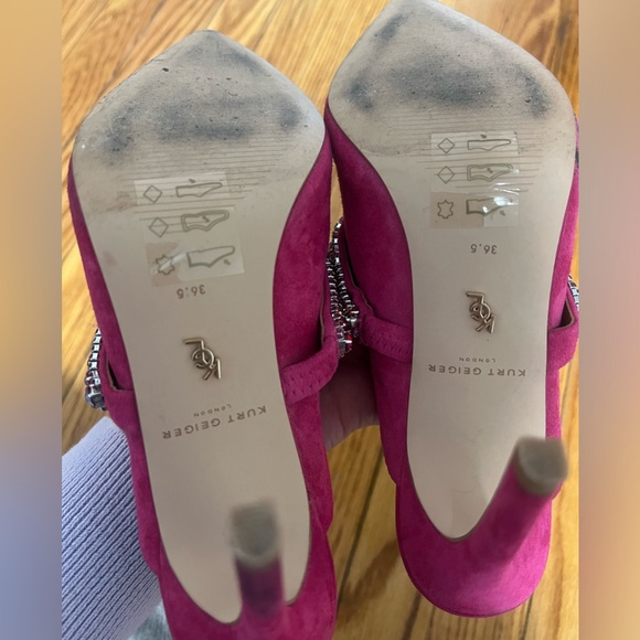 Kurt Geiger Duke Heeled Mule - Pink Suede - Picture 5 of 16